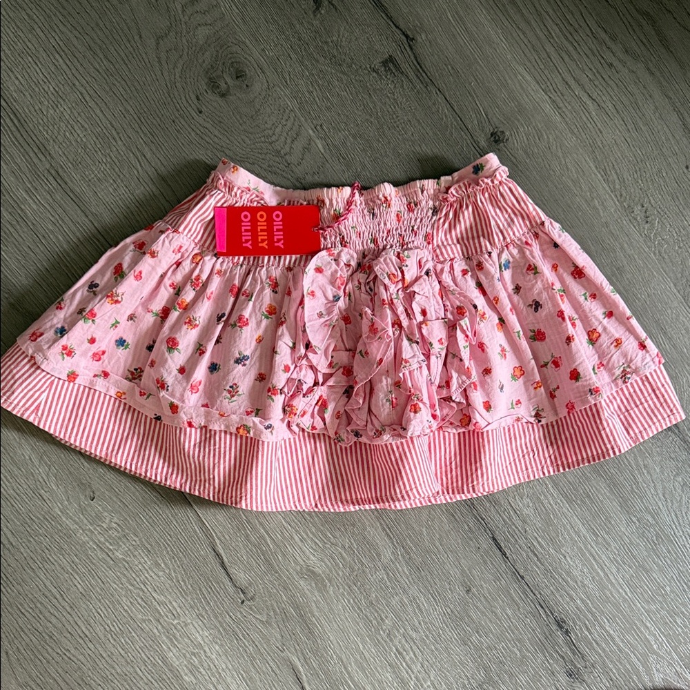 BEAUTIFUL Siera Skirt Oilily Pink and Red Floral Mini Skirt